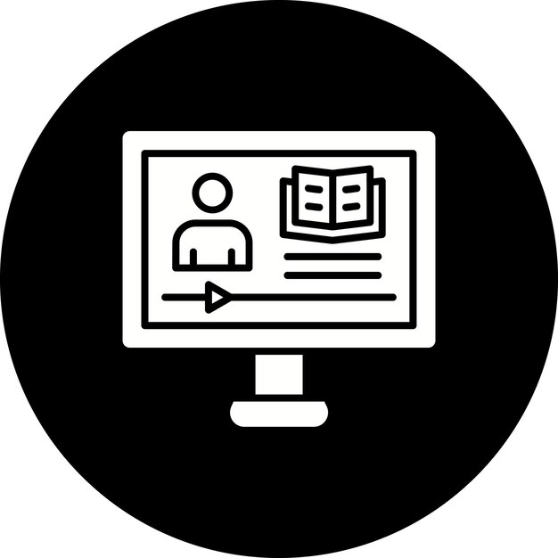 Icono de aprendizaje electrónico