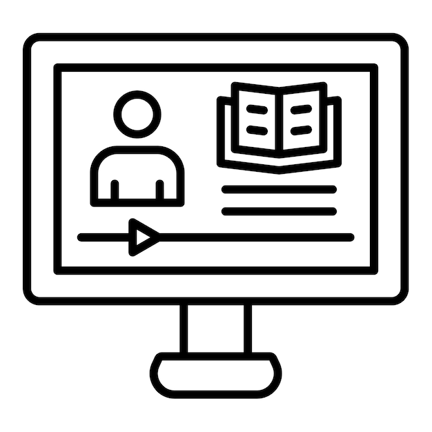 Icono de aprendizaje electrónico