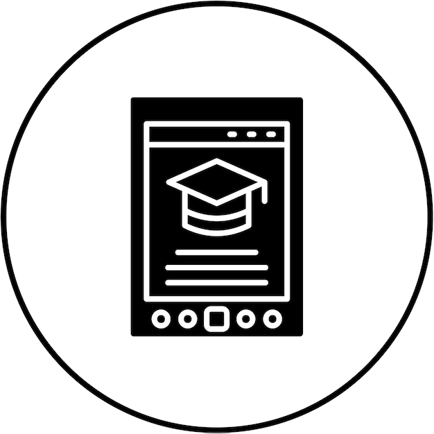 Icono de aprendizaje electrónico