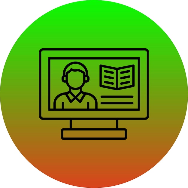 Icono de aprendizaje electrónico