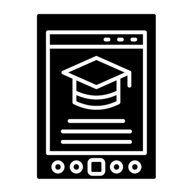 Icono de aprendizaje electrónico