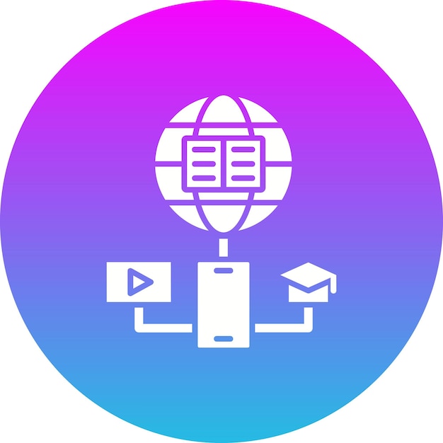 Icono de aprendizaje electrónico