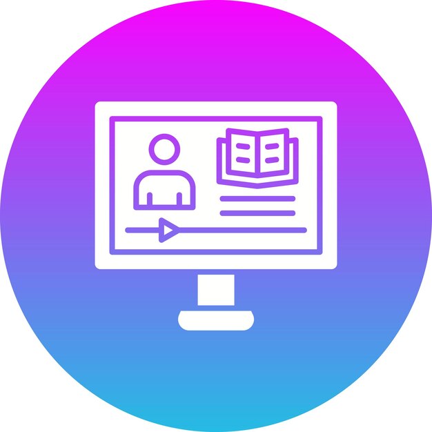 Icono de aprendizaje electrónico