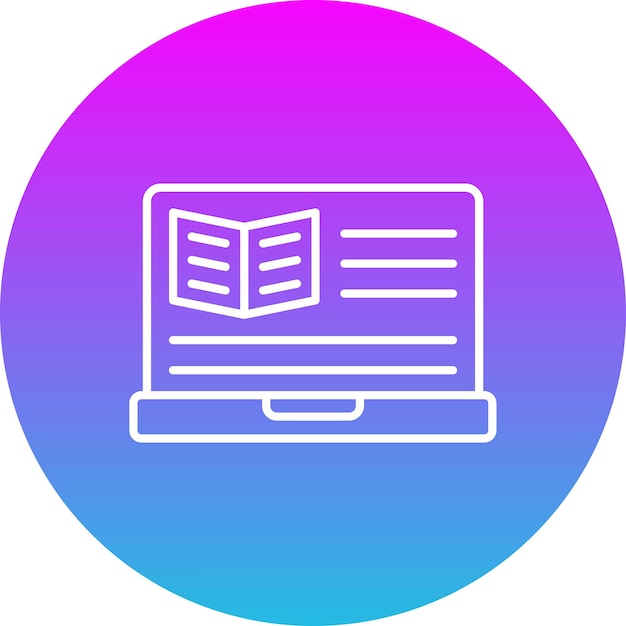 Icono de aprendizaje electrónico