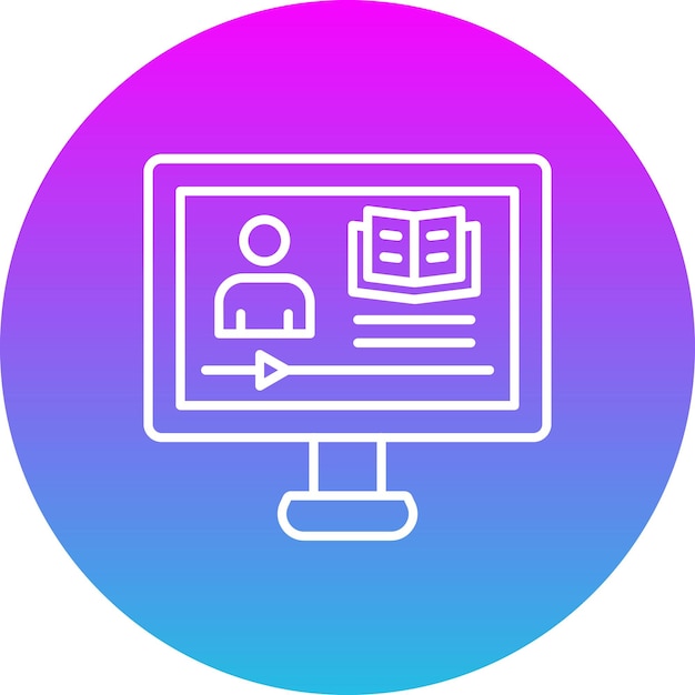 Icono de aprendizaje electrónico