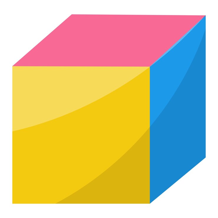 Vector icono de aprendizaje de juegos de cubo para niños