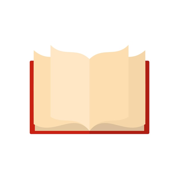 Icono de aprendizaje de libros ilustración plana del icono de vector de aprendizaje de libros aislado sobre fondo blanco