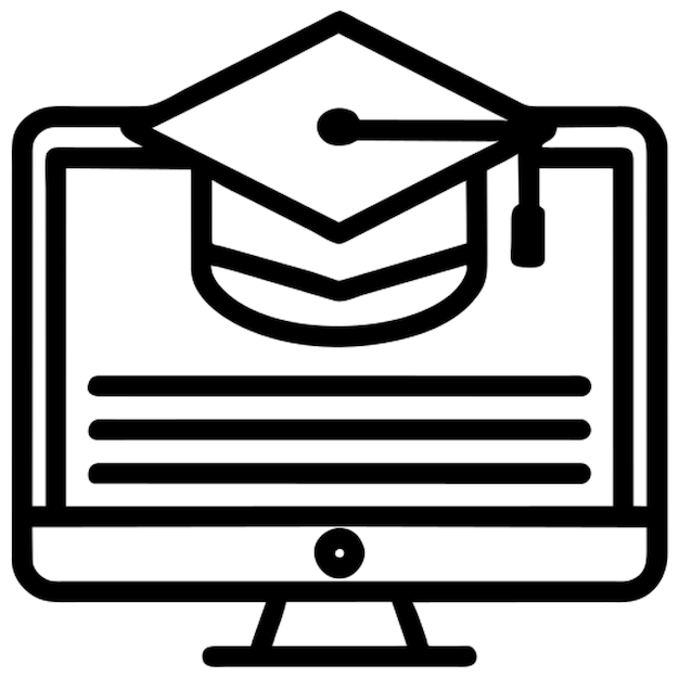 icono de aprendizaje en línea