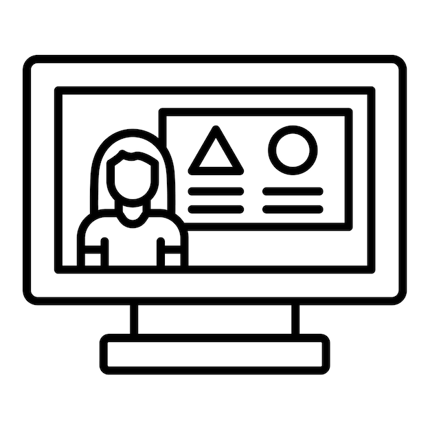 Icono de aprendizaje en línea