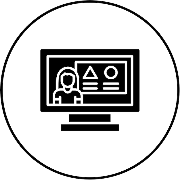 Icono de aprendizaje en línea