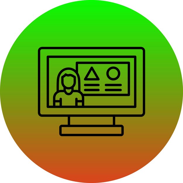 Icono de aprendizaje en línea