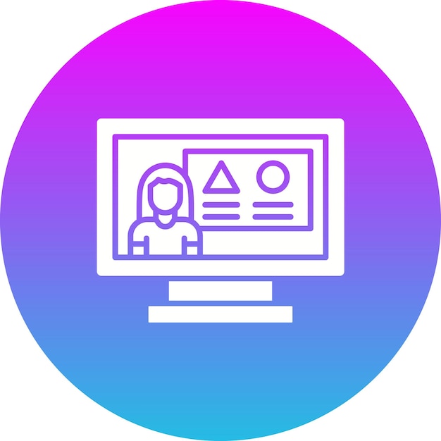 Icono de aprendizaje en línea