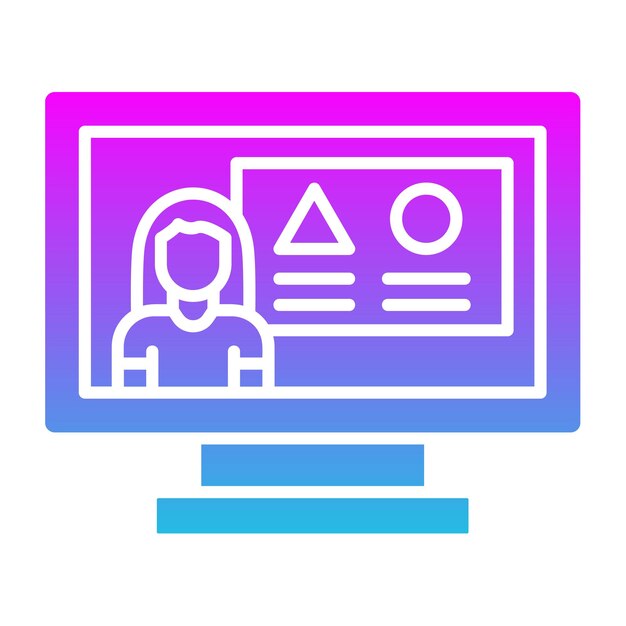Icono de aprendizaje en línea