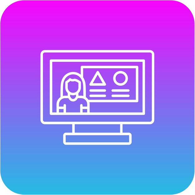 Icono de aprendizaje en línea