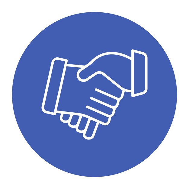 El icono del apretón de mano engañoso