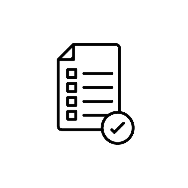 Icono de aprobación de documentos Ideal para uso legal y administrativo