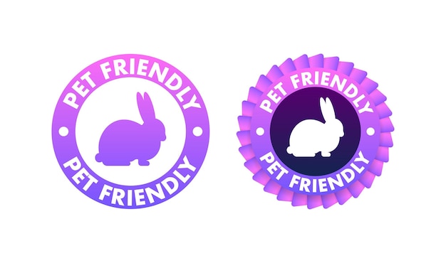 Icono apto para mascotas mascotas permitidas ilustración vectorial certificada