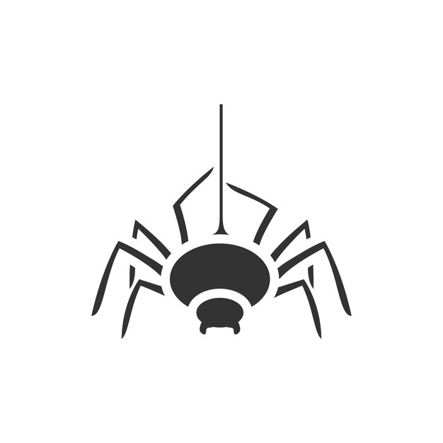 Icono de araña en blanco y negro