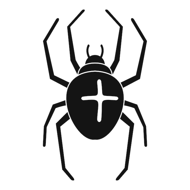 Icono de araña cruzada Ilustración simple del icono de vector de araña cruzada para diseño web aislado sobre fondo blanco