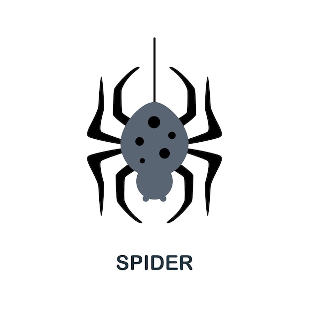 Icono de araña elemento simple de la colección de halloween icono de araña creativa para plantillas de diseño web, infografías y más