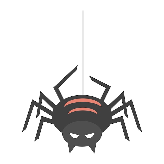 Vector icono de araña en estilo de color plano