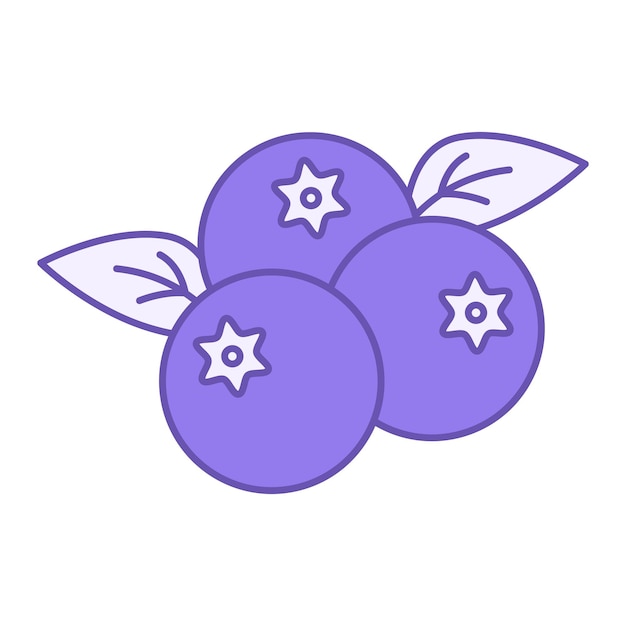 Icono de arándano de colores