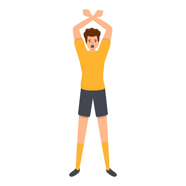 Icono de árbitro de manos de señas Icono vectorial de árbita de manos de señal para diseño web aislado en fondo blanco