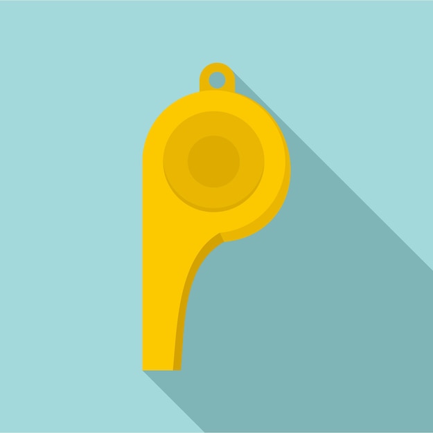 Ícono de árbitro de silbido Ilustración plana del ícono vectorial de árbitra de silbato para el diseño web