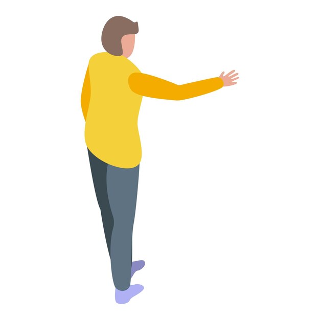 Icono de árbitro vector isométrico Deporte hombre Jugador de juego