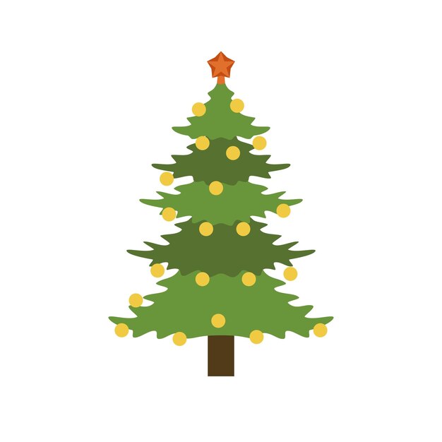 Icono de árbol de abeto estrella azul Ilustración plana del ícono vectorial de árbol de Abeto estrella azul para diseño web