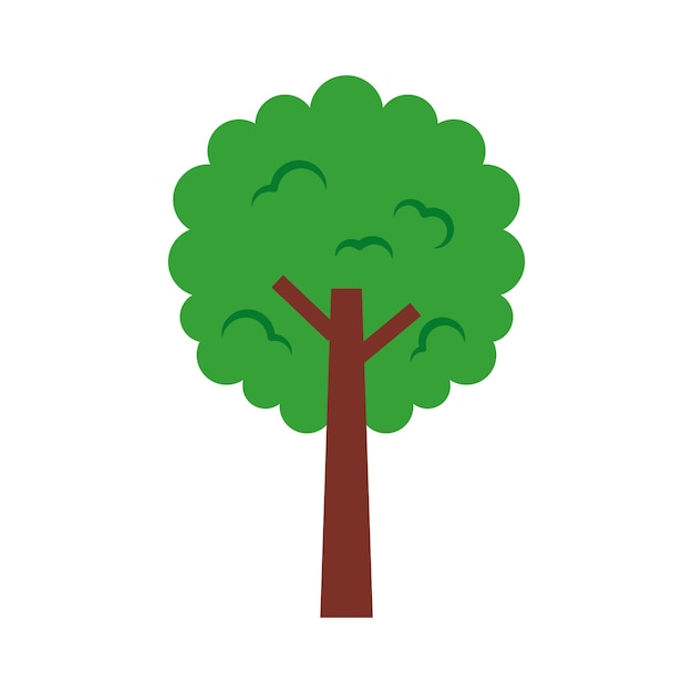 Vector icono de árbol aislado sobre fondo blanco. ilustración vectorial