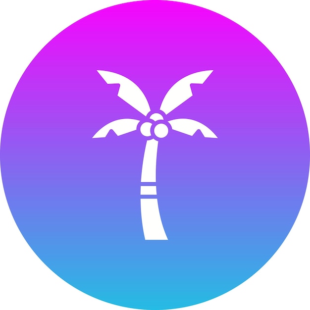 El icono del árbol de coco