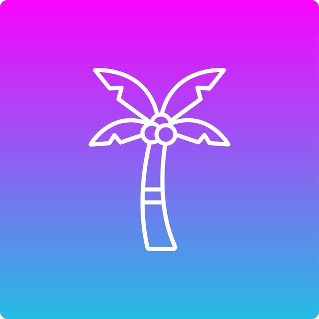 El icono del árbol de coco