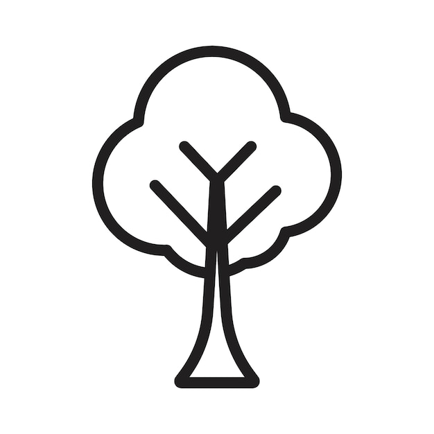 El icono del árbol establece un signo de contorno