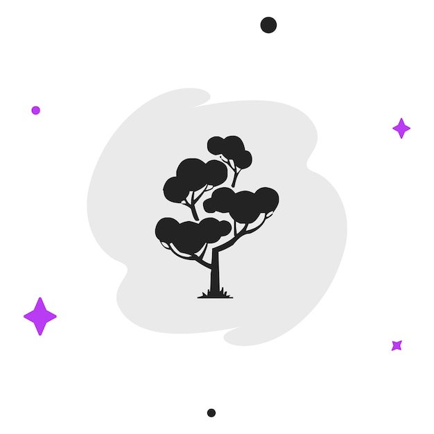 Icono de árbol en ilustración vectorial de estilo plano concepto de negocio simple pictograma en fondo aislado