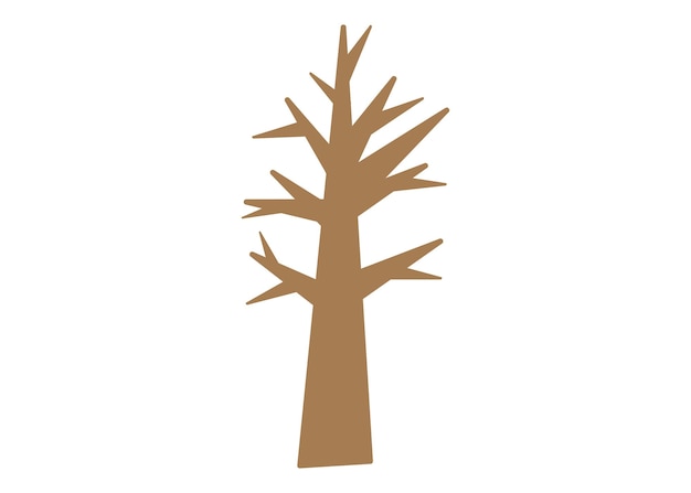 Icono de árbol de invierno plantilla de diseño vector ilustración aislada