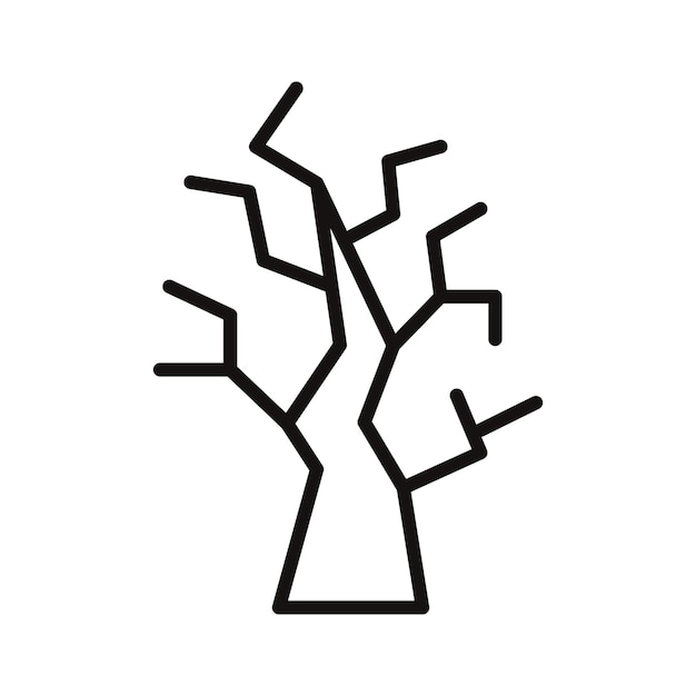 Icono de árbol lineal Las vacaciones de Halloween