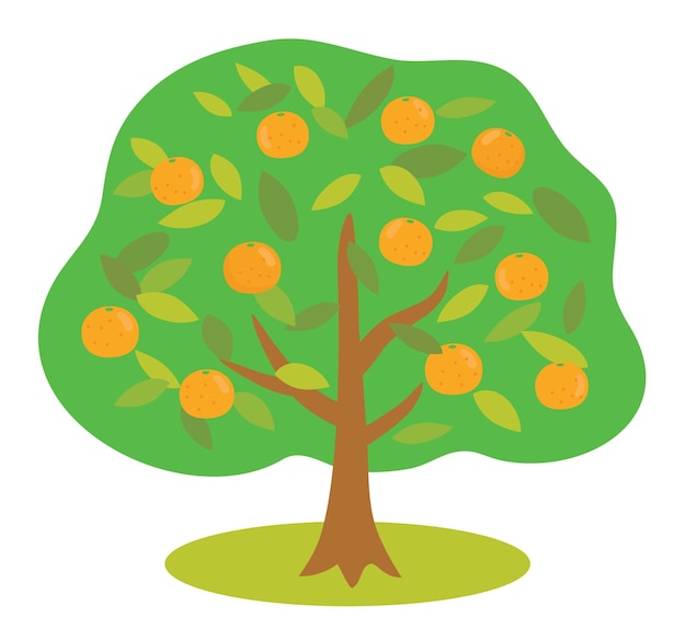 Un icono del árbol de mandarina