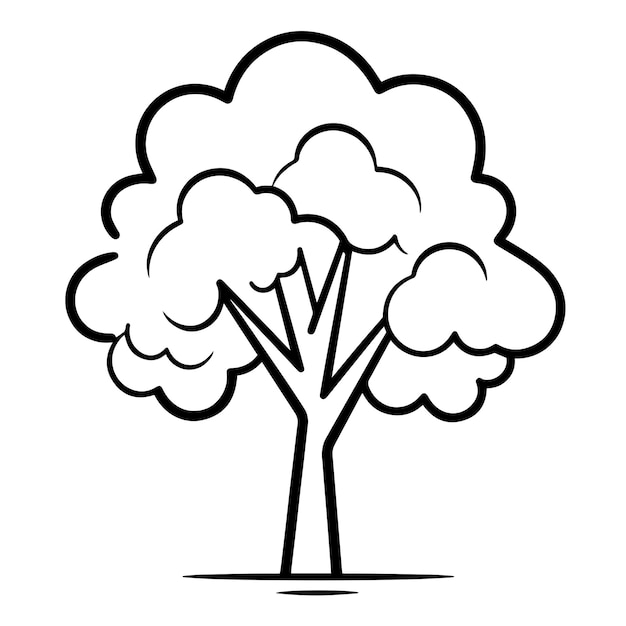 Vector icono de árbol minimalista en formato vectorial elegante