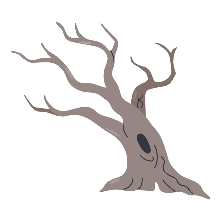 Vector icono de árbol muerto clipart avatar logotipo ilustración vectorial aislada