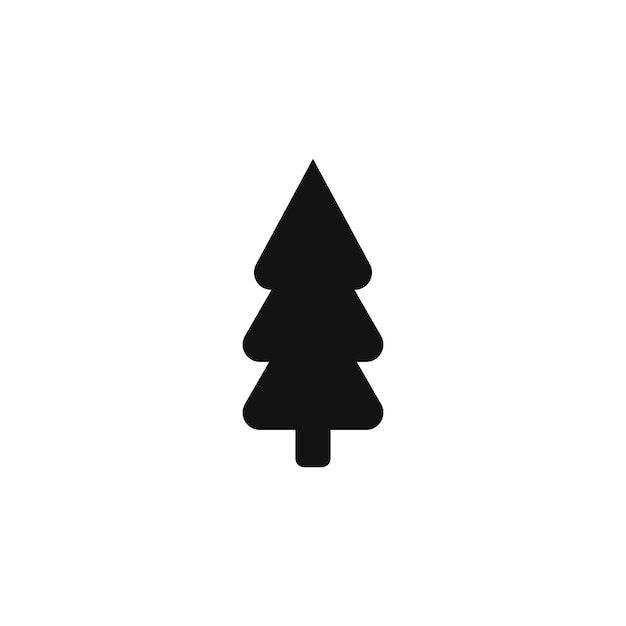 Icono del árbol de Navidad aislado símbolo del abeto de Navidad plantilla de diseño gráfico ilustración vectorial
