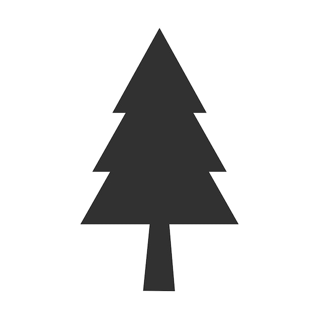 Vector icono de árbol de navidad aislado sobre fondo blanco ilustración vectorial