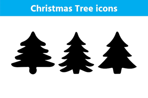 Icono de árbol de Navidad con contorno editable