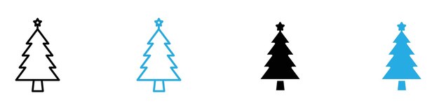El icono del árbol de Navidad Decoración estacional ideal para temas navideños