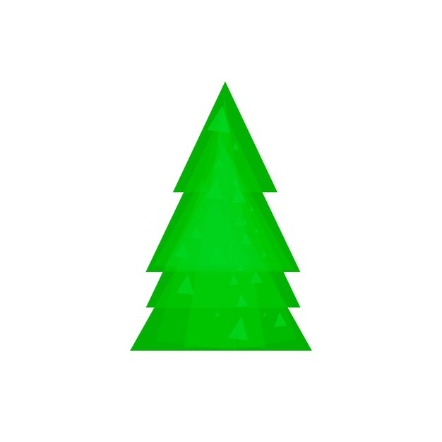 Icono del árbol de Navidad Estampa de diseño de la pegatina de abeto de Navidad Ilustración vectorial