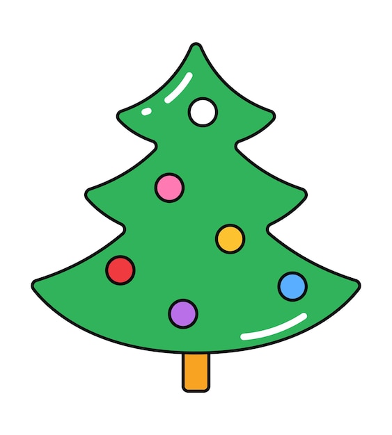 Icono del árbol de Navidad Pictograma aislado en la ilustración del logotipo de fondo blanco Ilustración vectorial