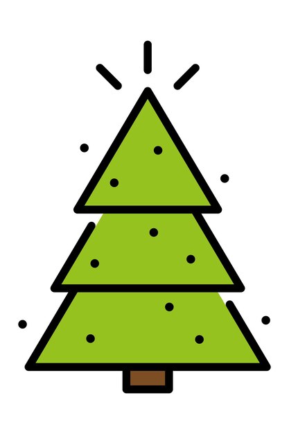 Icono de árbol de Navidad. Vector en diseño plano