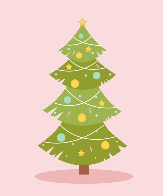 Vector icono del árbol de navidad