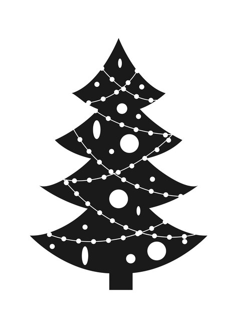 Vector icono del árbol de navidad