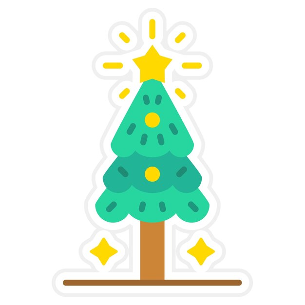 Vector icono del árbol de navidad